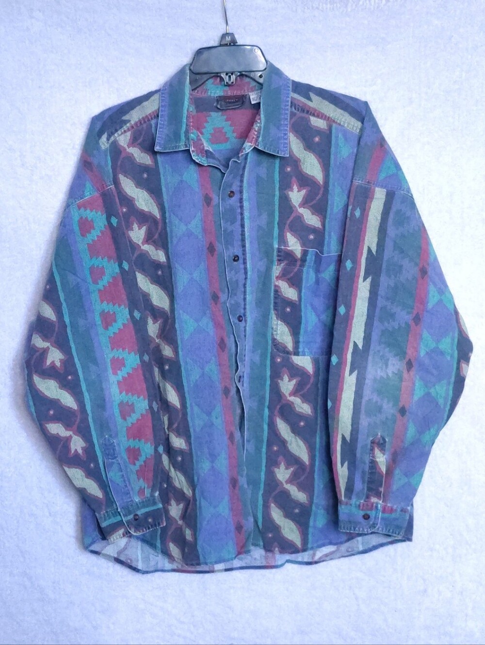 Gitano Multicolor Aztec Pattern Button-Up Shirt